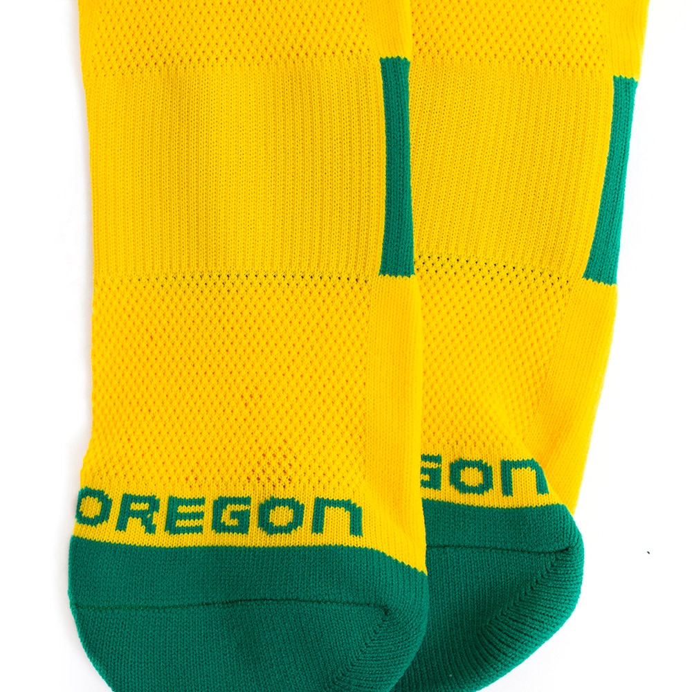 Classic Oregon O, Donegal Bay, Yellow, Crew, Accessories, Unisex, Sports Performance, Sock, 511247